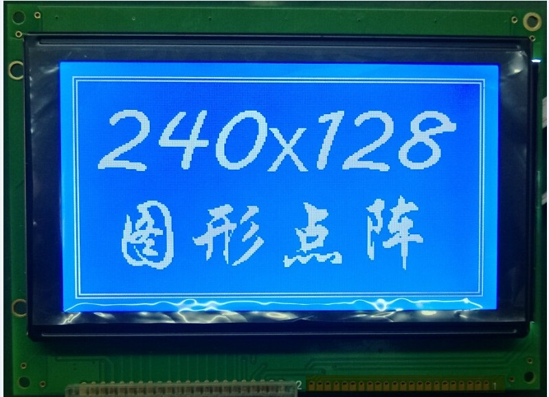 240128A, 240128, จุด, โมดูลคริสตัลเหลว, จอสีฟ้า, ระดับอุตสาหกรรมสูง