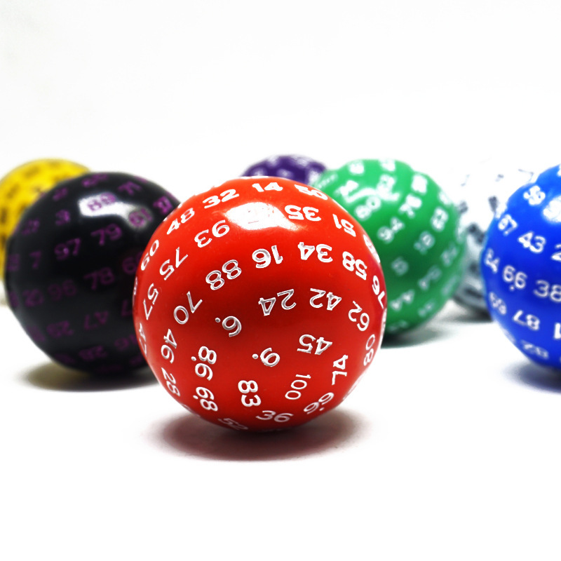 Multi-spectrum game with 1-100 digital dice game parts