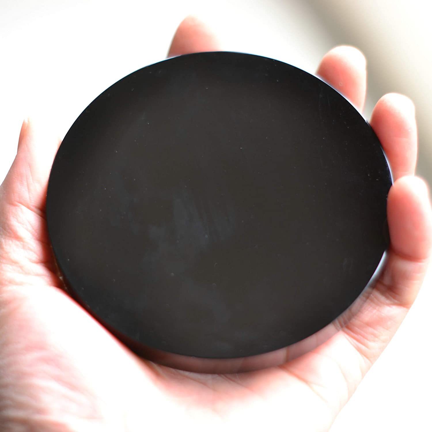 Natural crystal-stone-black-stone mirror, 도트 디스크에 대한 홈 장식 세트 업.