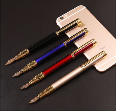 Inheritance 1132 steel pens, multi-coloured, metal pen students' office signature pens