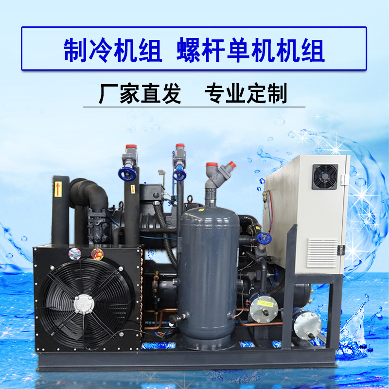 Low-temperature spiral, single compressor unit, food processing plant, seafood refrigeration unit