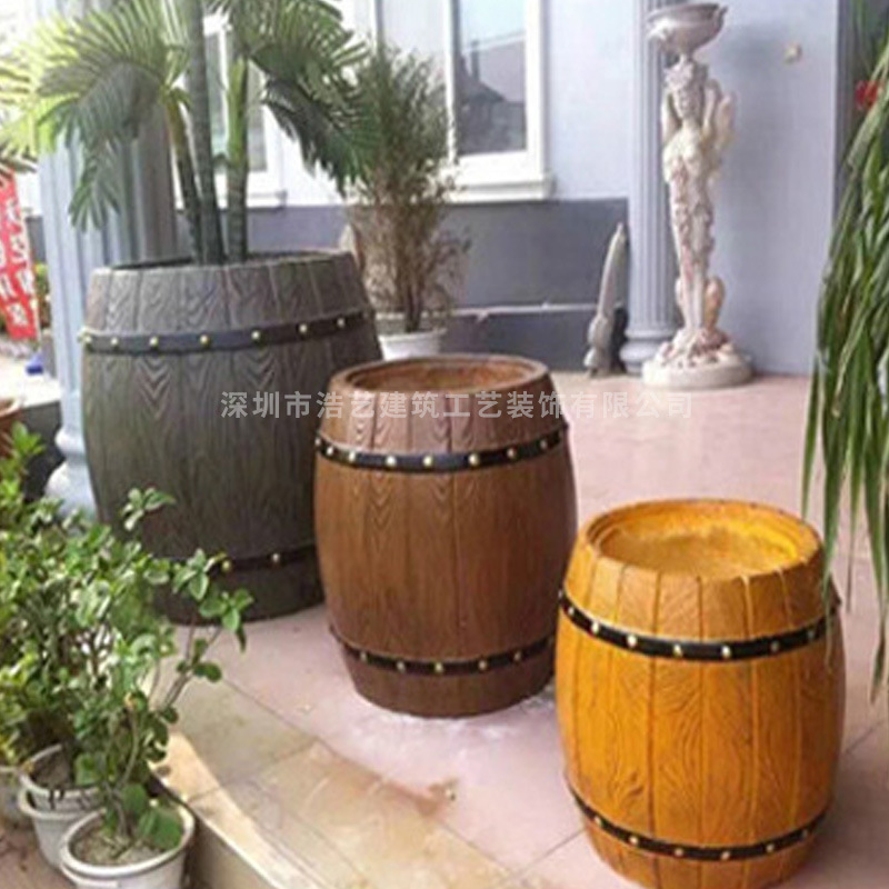 Plants supply garden landscape decorations, European-style wood concrete flower basins, outdoor decorated flower basin wholesales.