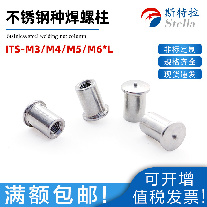 ITS304 stainless steel welding shelving pillar M3M4M5M6 Welding screwdriver point