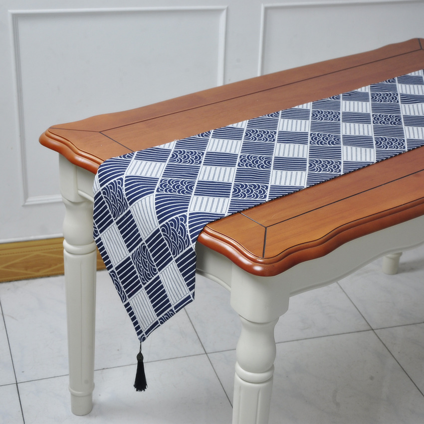 Foreign trade, Japanese-style table-marked banners, tea-covered marmalade-style coffee shop table towels.