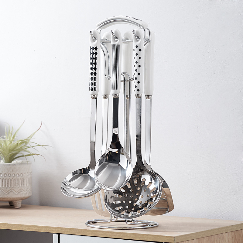 Hepburn nhà bếp cung cấp bộ bếp nấu ăn không rỉ thép với muỗng rán cho nấu ăn tại nhà
