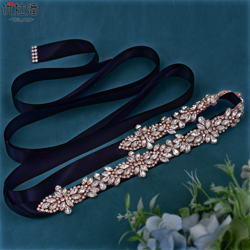 Yolapan S429 Water Drilling Belt, Euro-American Bride Burning Diamond Clothes, roses and Gold Seal