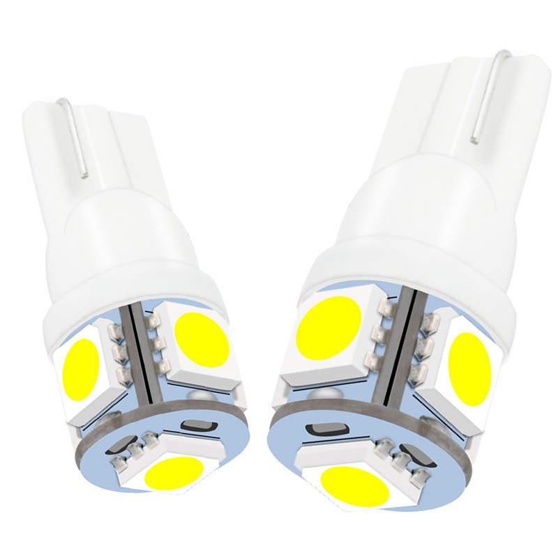 Cross-border t10 broad light LED 5SMD decoding high-light light roof 5050