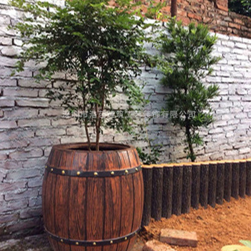 Plants supply garden landscape decorations, European-style wood concrete flower basins, outdoor decorated flower basin wholesales.