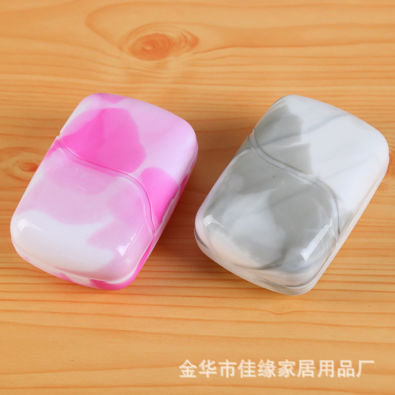 Marble-grain soap box, soap box, double-colour soap box.