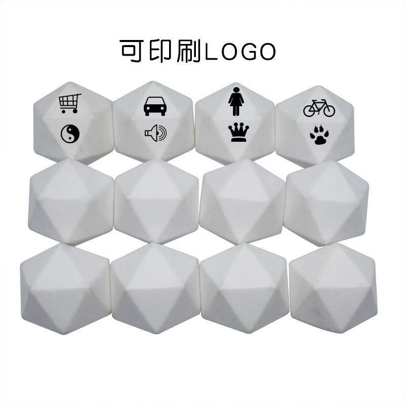 The factory supplies the 20-faced multi-hide dice customized to print the Logo Yacre screen.