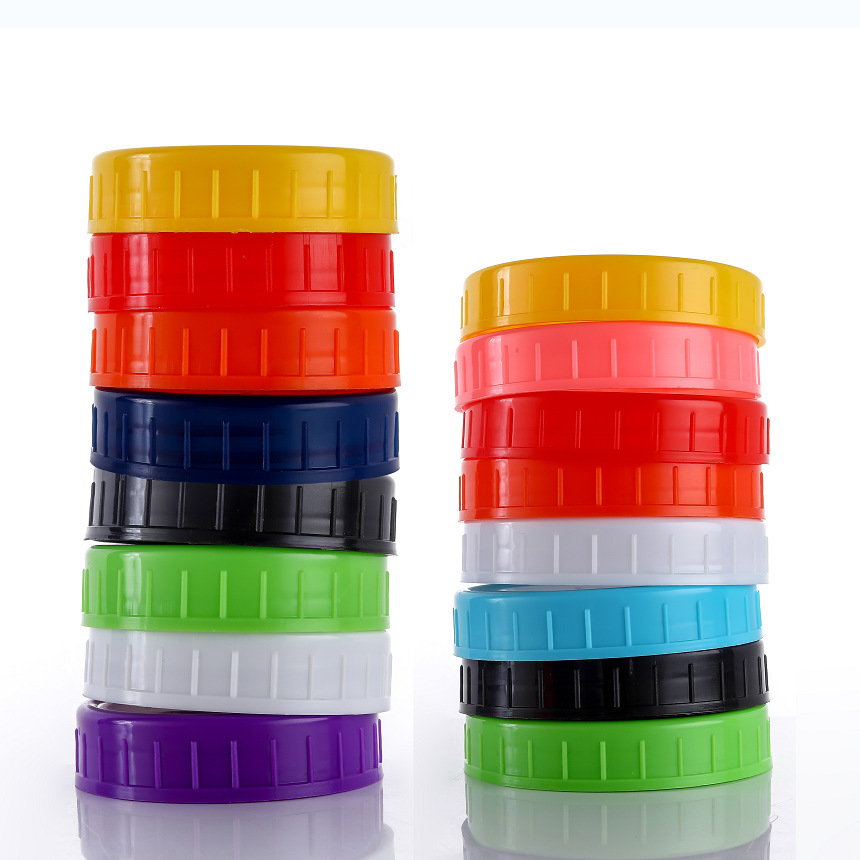 Amazon exports round-coloured Mason bottle plastic covers 70 mm wide, 86 mm storage seal.