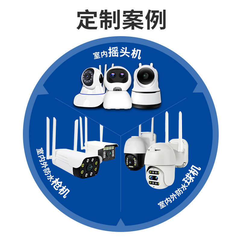 户外4G无线监控摄像头360度全景室外防水球机wifi高清户外监控器