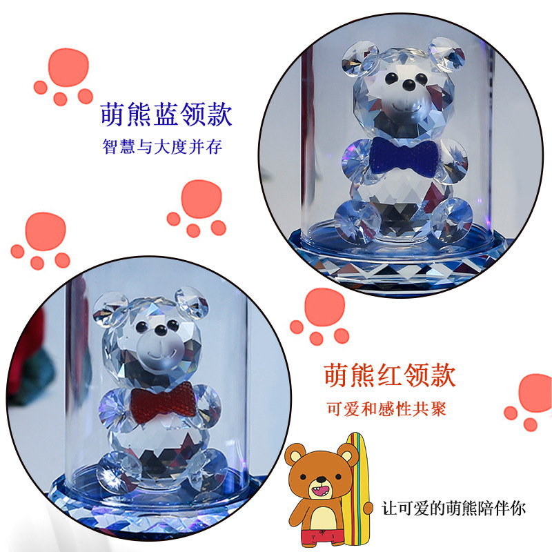 Car fragrance creative car carrying Crystal Bear photo dialyse car decorations