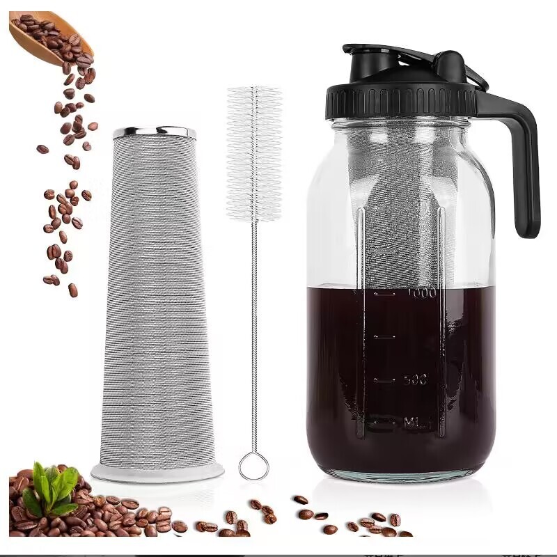 Amazon 32oz Mason's beverage coffee net 64oz with a tic of Mason's cold kettle handle cap