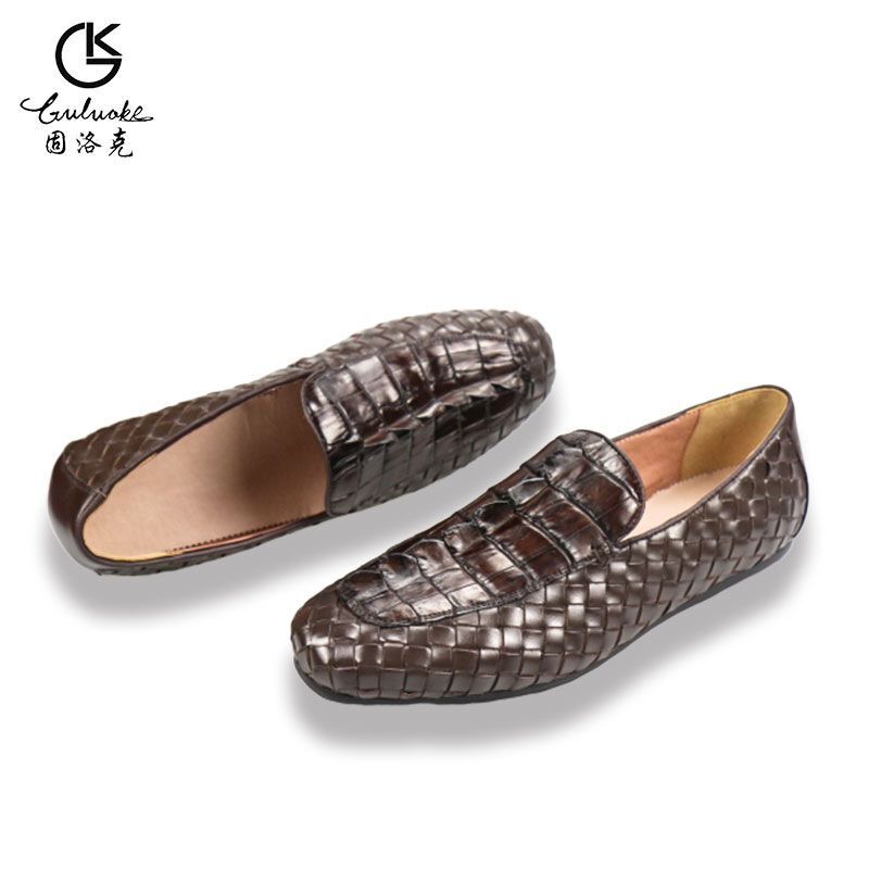 New alligator skins, skin-weave shoes.