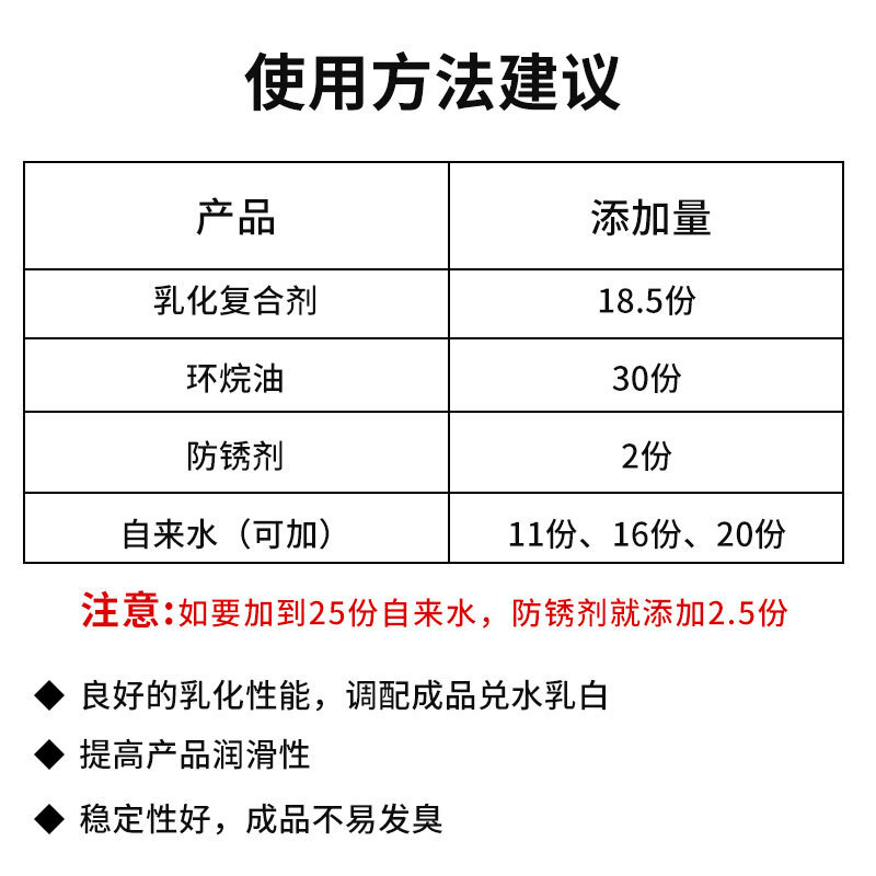 Water solubility-cutting liquid compound emulsifiable oil complexion-cutting fluids for cooling liquid emulsifier additions