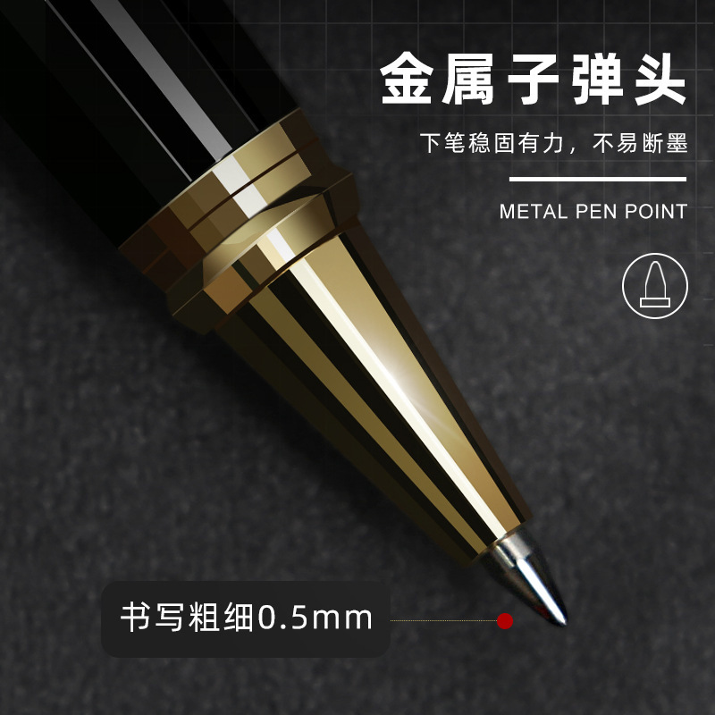 Medium pen, 0.5 mm of carbon pen, set-up for metallic jewel pen office stationery