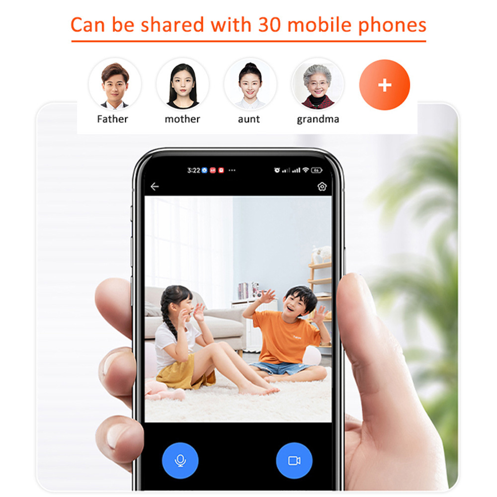 跨境智能监控摄像头可视双向视频通话一键呼叫带屏家用婴儿监视器