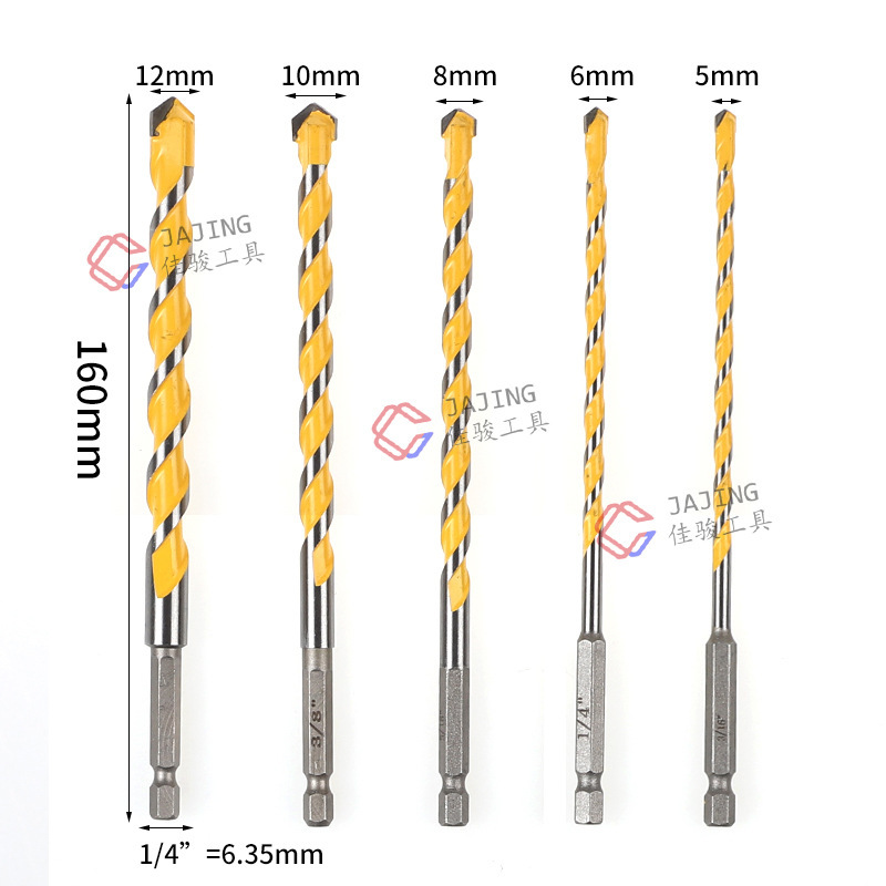 Five sets of kings' drills for the multi-purpose jacks, six-point-barrel, glass-brick, red-brick-crackers.