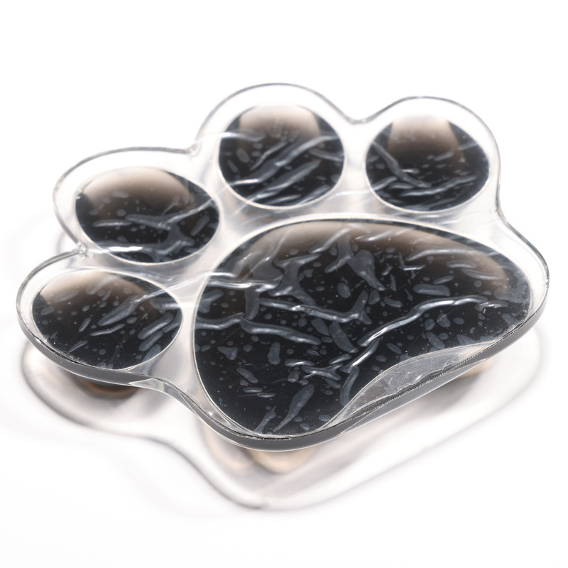 Một miếng silicone dễ thương với một cái bàn phím cắt con mèo với chiếc gối ba chiều màu đen của viên đạn trong bụng.