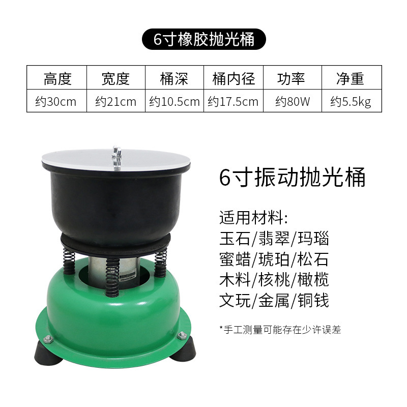 The jade vibrating grinding machine polished all the emerald drums.