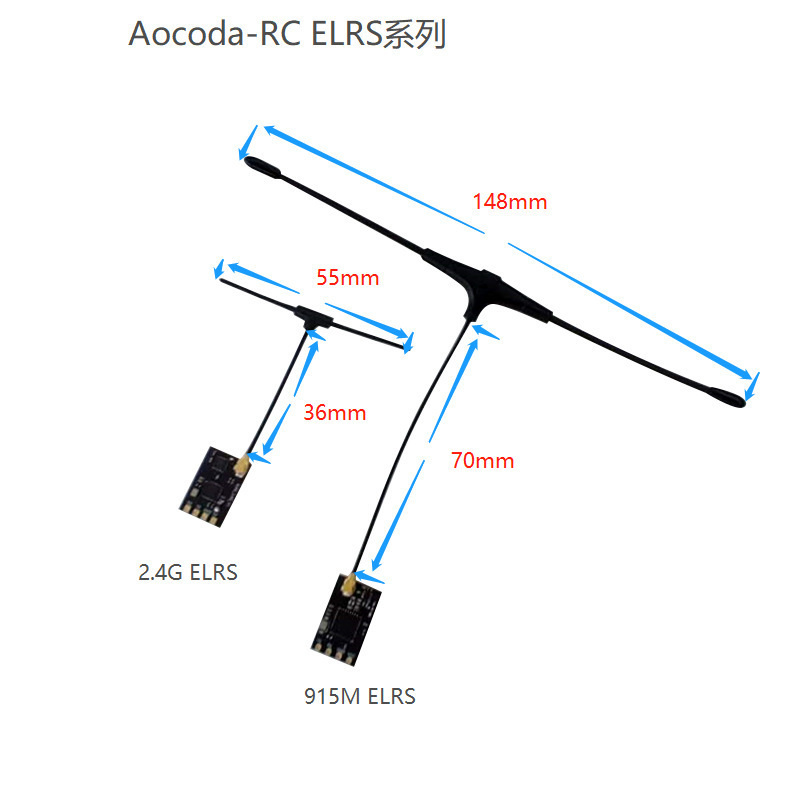 Aocoda-RC ELRS 915 MHz/2.4G receiver UAV FPV Flying Passer T antenna