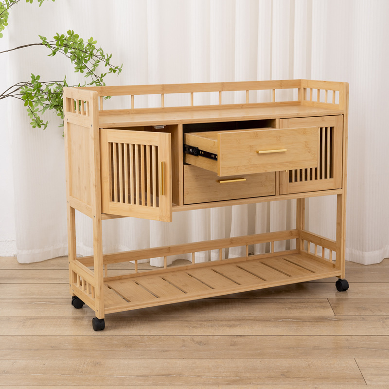 A tea-side cabinet with bamboo can be customised by moving the cupboard to the corner of the cupboard with a couple of stacks of real-wood tea cabinets.