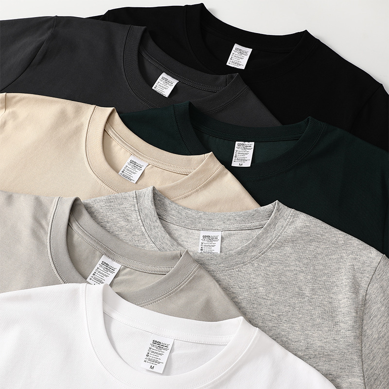 Heavy T-shirts, quick-dry 220g t-shirt cotton t-shirts, couple coolmax short sleeves.