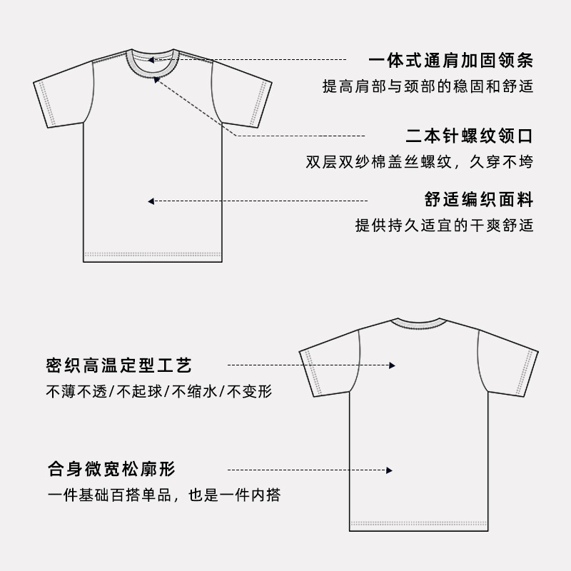 Heavy T-shirts, quick-dry 220g t-shirt cotton t-shirts, couple coolmax short sleeves.