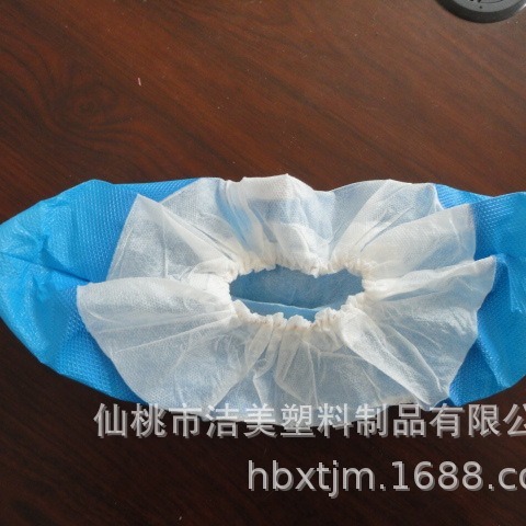 供應一次性使用半覆膜鞋套 家用塑料鞋套無紡佈防水防滑加厚耐磨