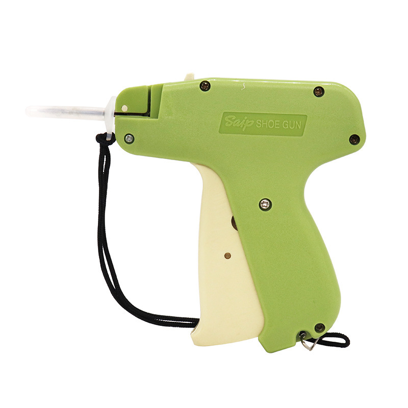 SAGA 60H, hand-held shoe nail pin gun, shoe-fixing gang, with a flat-head tip.