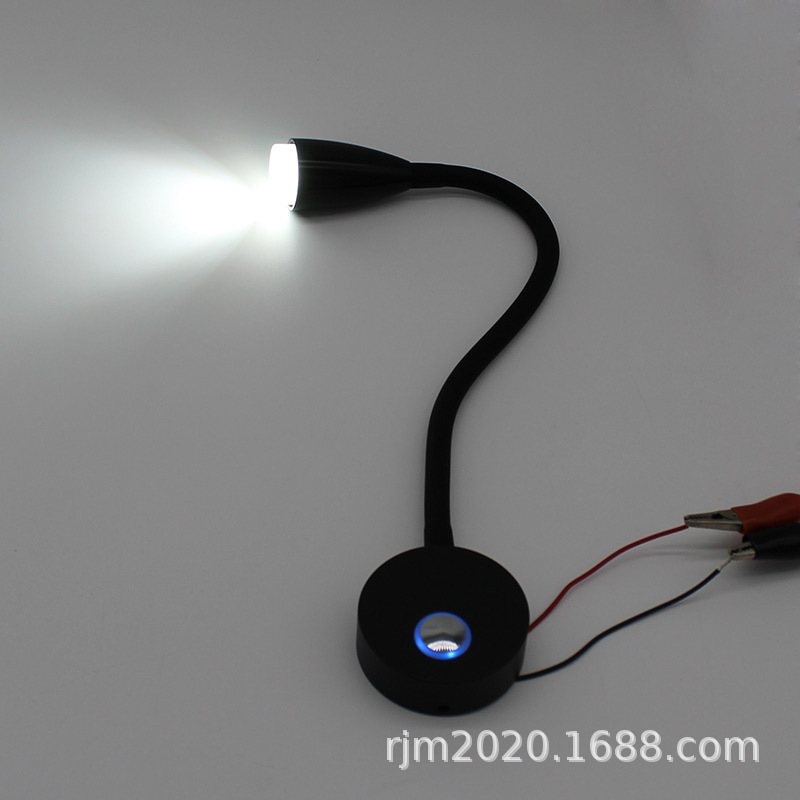 12V low pressure touch switch car led neck, read a lightboat retrofitting a car snake-shaped lamp hose to fire a lamp.