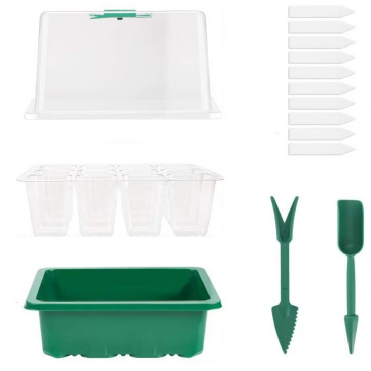 12 lỗ nhựa với cây tầm xuân cao để điều chỉnh 3 bộ bồn làm vườn nhà với nắp đa phân