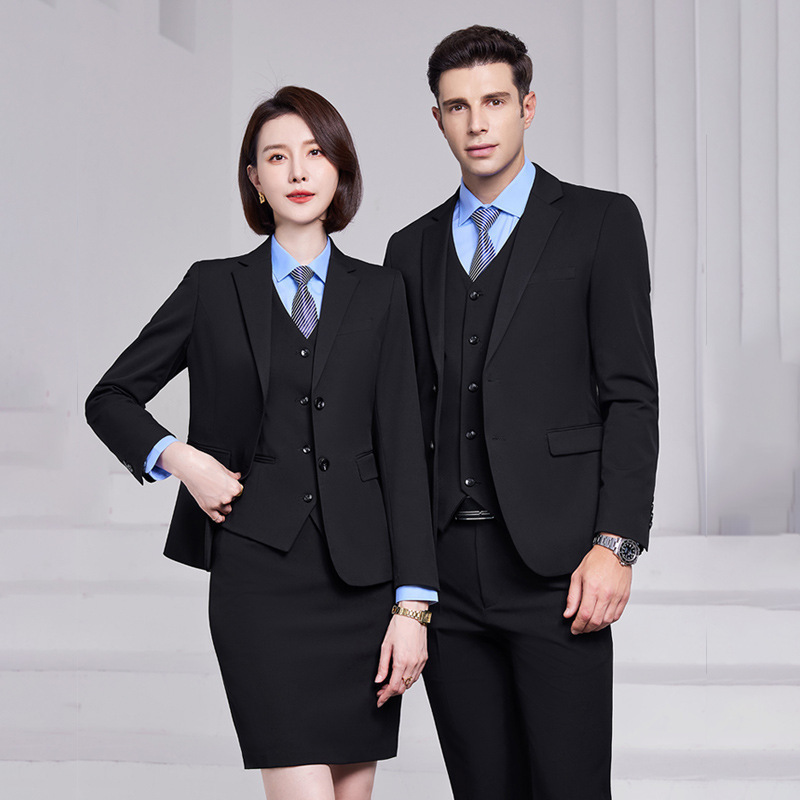 Male and female business uniform is in uniform for the uniform of a uniformed working-class dress and a swipe suit for a professional suit