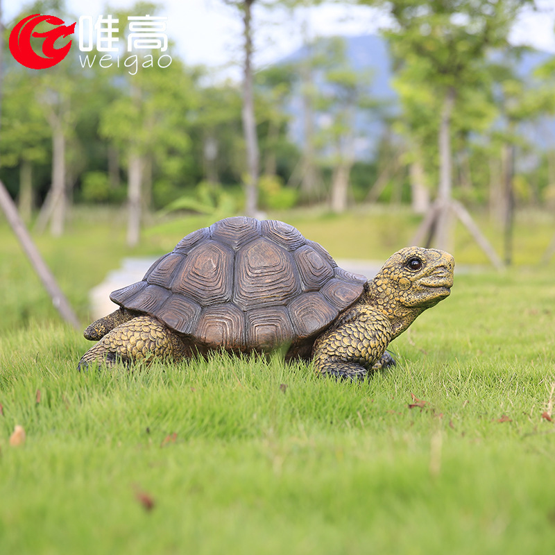 跨境热销户外仿真乌龟摆件花园庭院园林景观装饰动物树脂工艺摆件