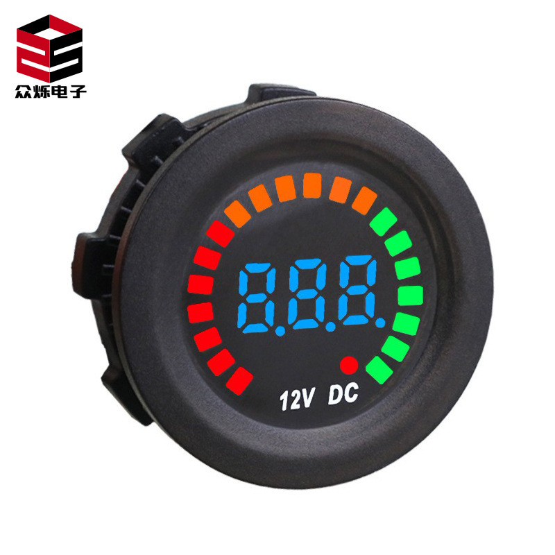 New 12V colour-screen voltage gauge vehicle transformer LED-number voltage voltage table