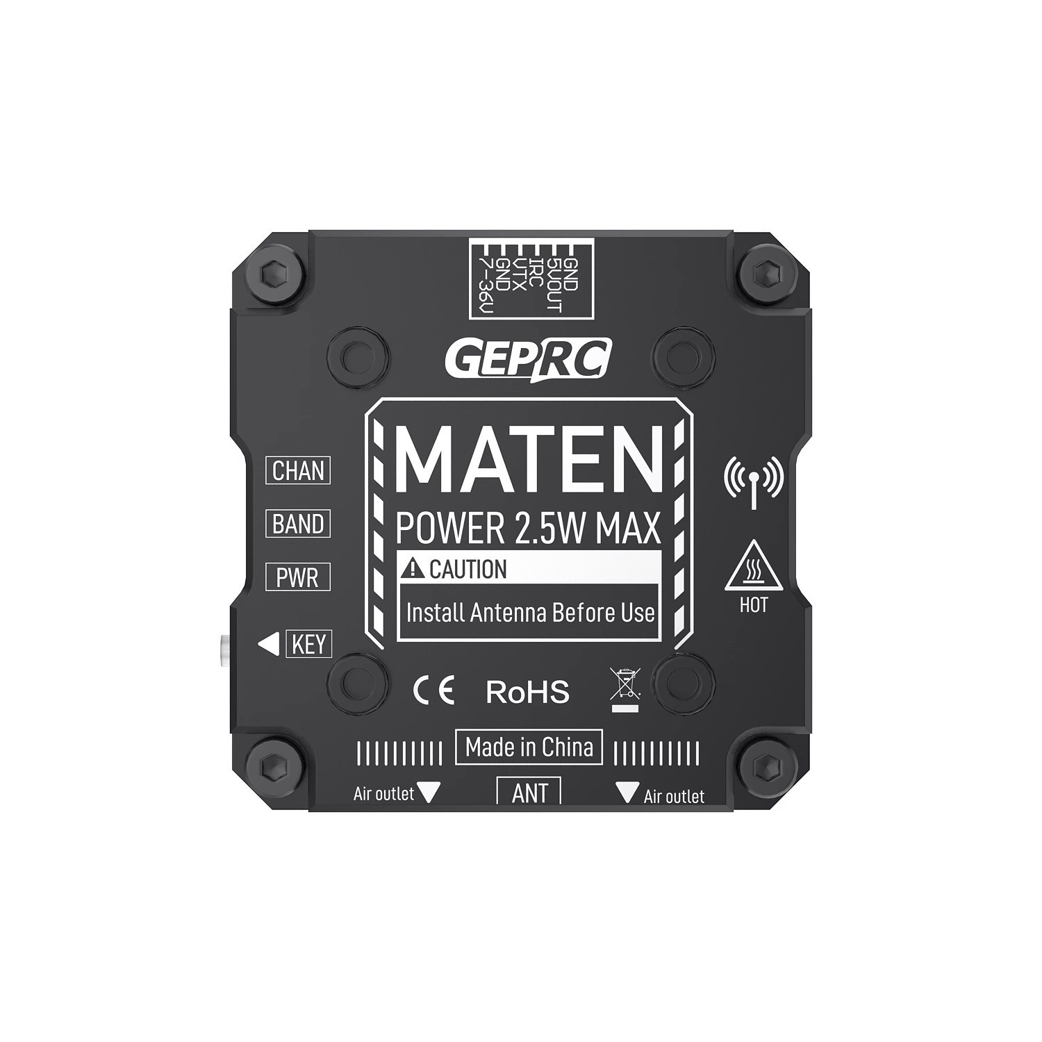 GEPRC gup MAEET 5.8G 2.5W P P PPVX chuyển tín hiệu ổn định chuyển giao hệ thống hệ thống định vị mạnh