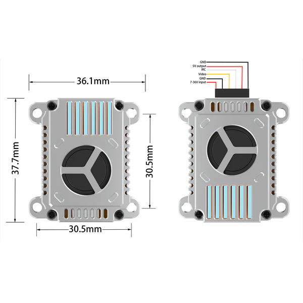 PFLY-3.3G 3W VTX Cheating FPV 16CH Simulation Diagram Module VRX Receiver