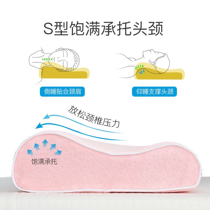 双人情侣加长款记忆棉枕芯家用枕头高低呵护颈椎枕1.8/1.5/1.2m米