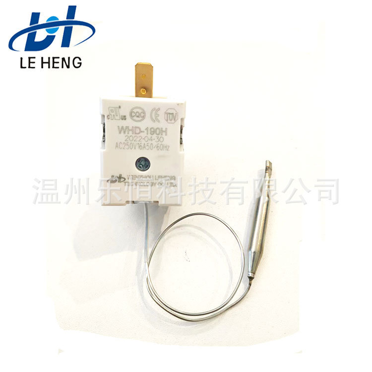 50-210 degrees of air frying pan with a thermostat catheter temperature control switch