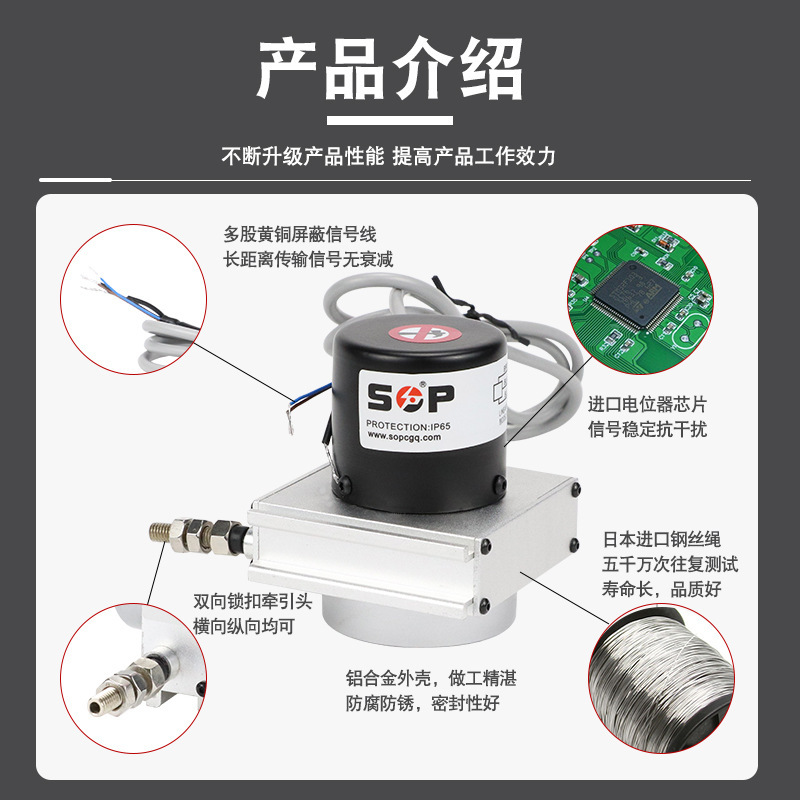 SOP ' s high-precision latitudinal transposition sensor WPS-Llaline electronic ruler 4-20mA electrical current signal second line