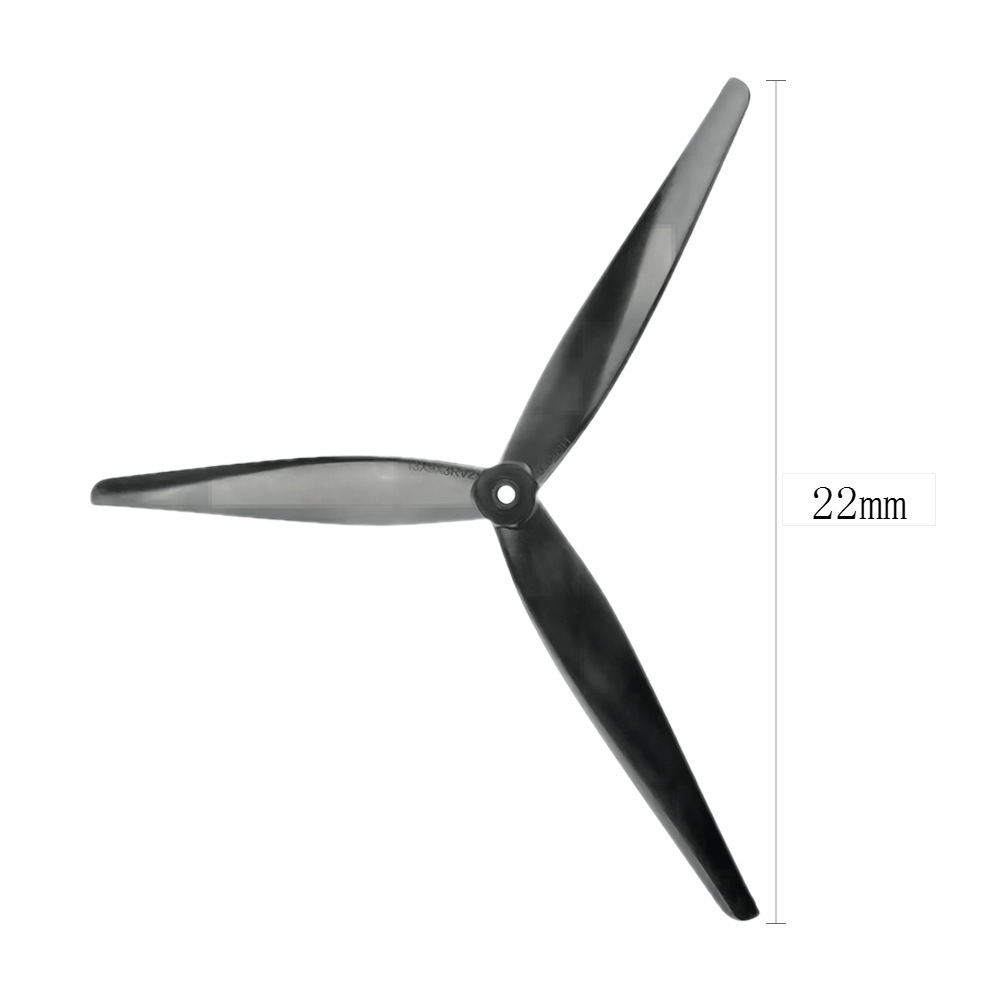 HQProp 13X12X3 V2 13-inch tri-leaf propeller FPV crossed 1312 black carbon-fibled niron oars