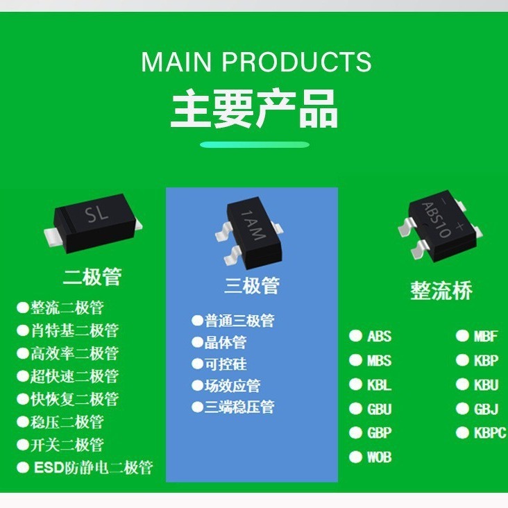 Plant specialty 1N407 1A1000V DO-4145mm plug-in rectangular diodes