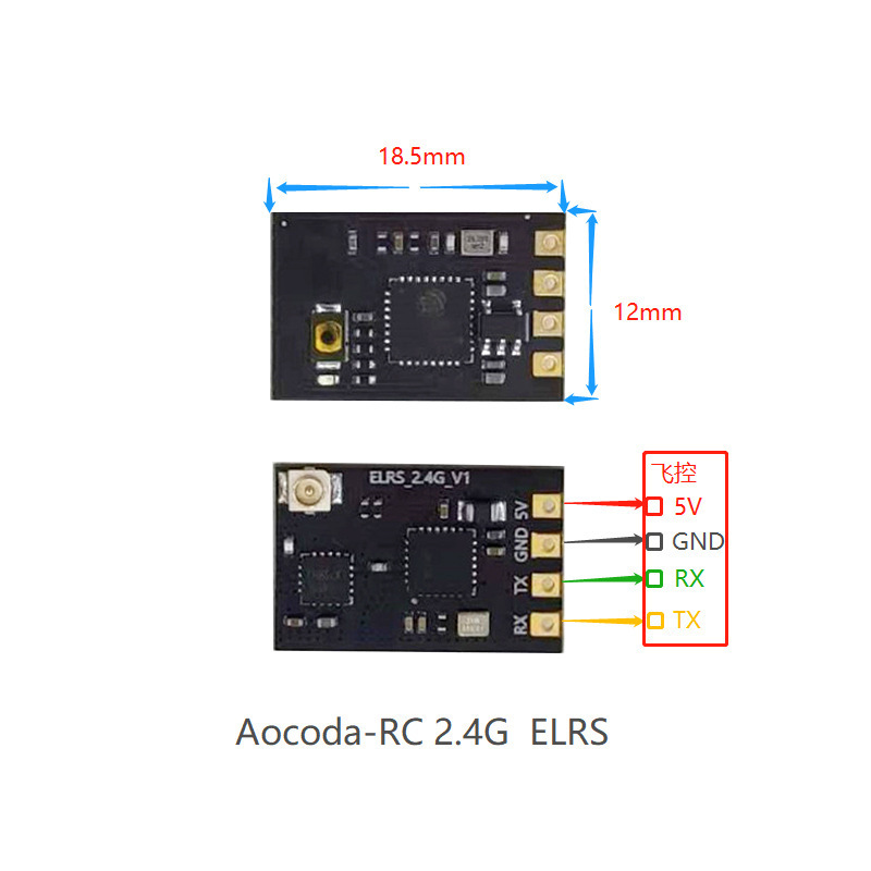Bộ thu Aocoda-RC ELRS 915 MHz/2.4G UAV FPV Flying Passer T Ăng-ten
