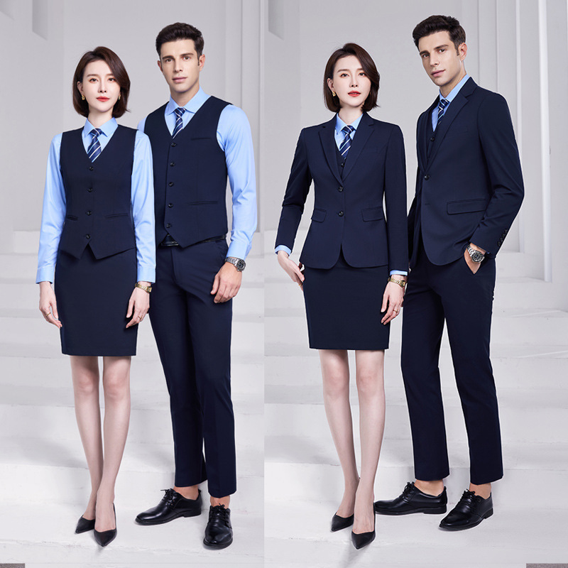 Male and female business uniform is in uniform for the uniform of a uniformed working-class dress and a swipe suit for a professional suit