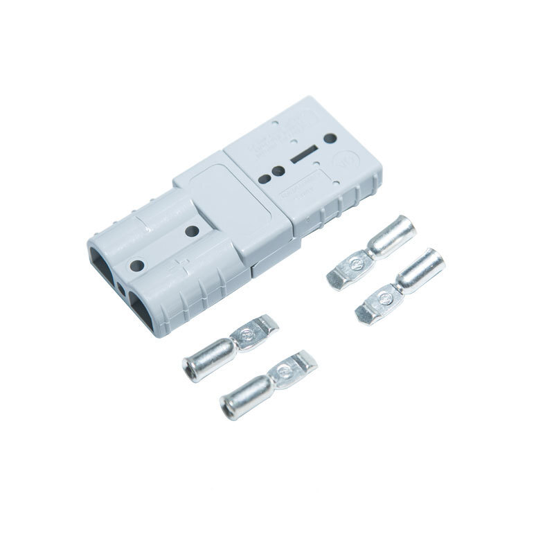 Application of fast current connection plugs to the Anderson forklift viar connector for electric charger head saver batteries