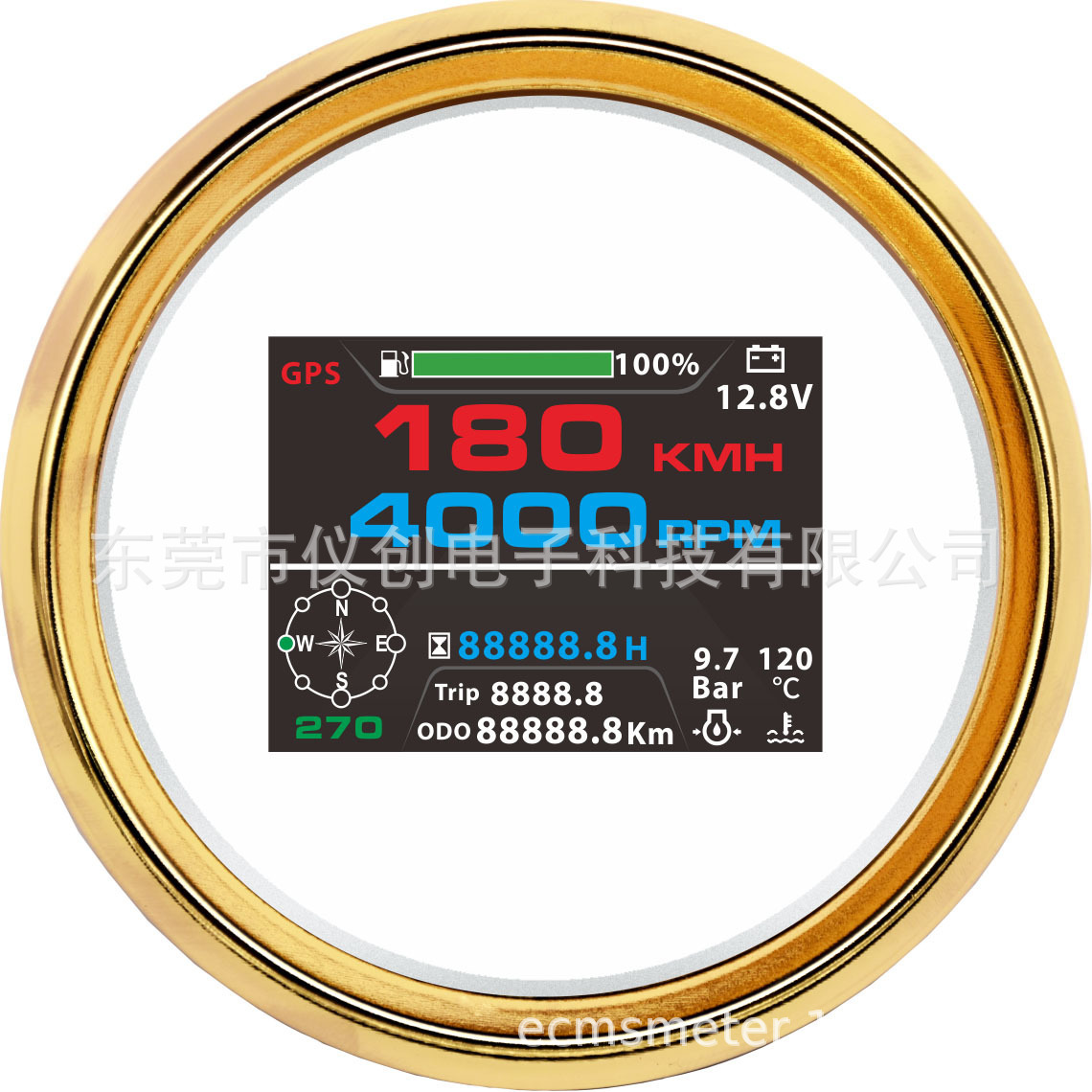 GPS positioning GPS digital compass displays the routing unit