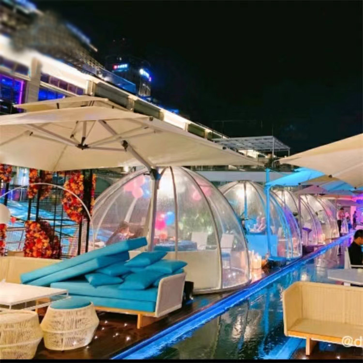 星空房泡泡屋網紅民宿花園露臺餐廳戶外圓球形透明pc防水帳篷