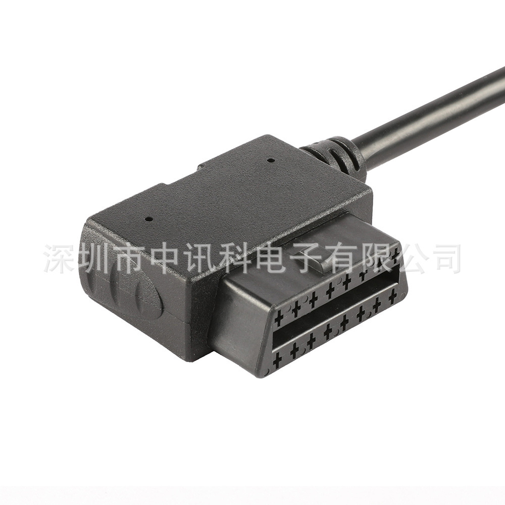 Black DB15 mother to J1939 needle OBD2 connector German ELD Y cable