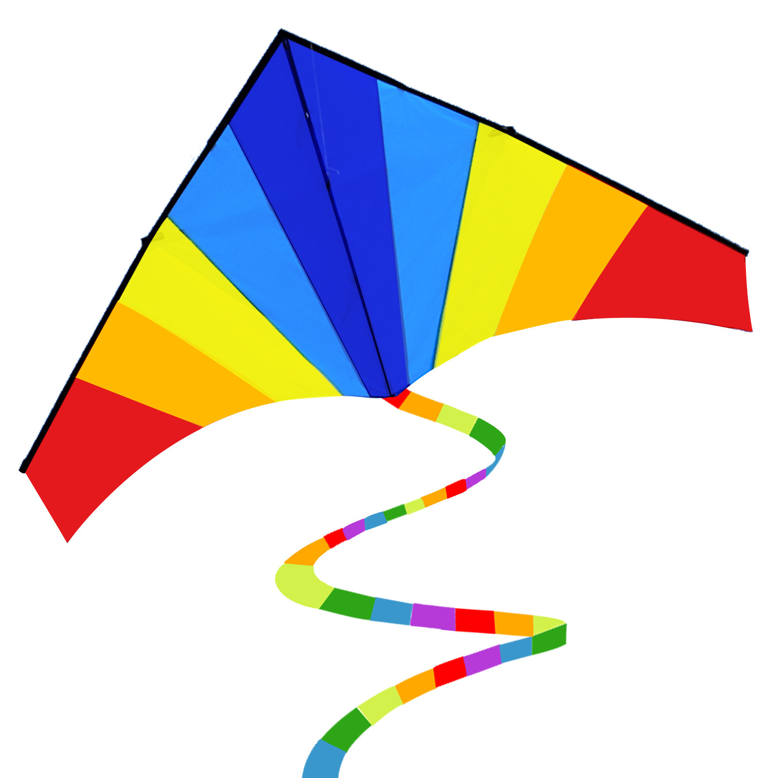 A kite from the boulevard 2-metre rainbow triangle.